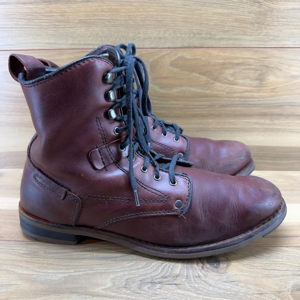 CAT Orson Boots Mens 11 Reddish‎ Brown Leather Lace Up Soft Toe